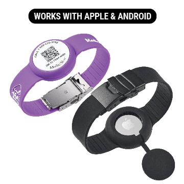 QR Code Medical ID Wristband with Location Tracker